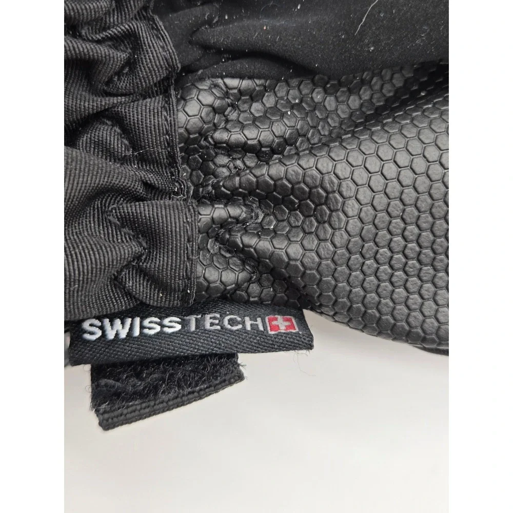 Swiss Tech Winter Gloves L Black Silver Womens 3M Thinsulate Ski Snow Techwear